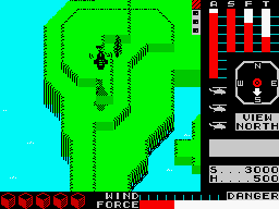 Cyclone (ZX Spectrum) screenshot: Claw island: rice fields.