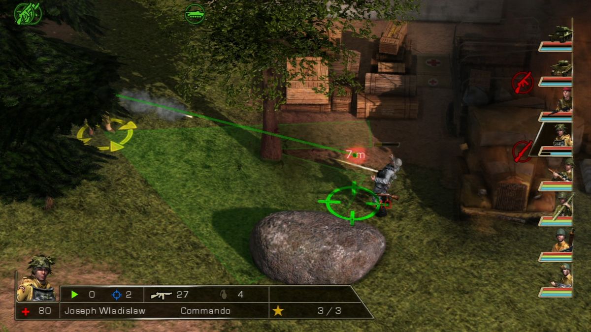 History Legends of War: Patton (PlayStation 3) screenshot: US ranger taking out enemy soldier