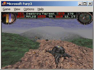 Fury³ (Windows) screenshot: Power-up depot, destroy it!