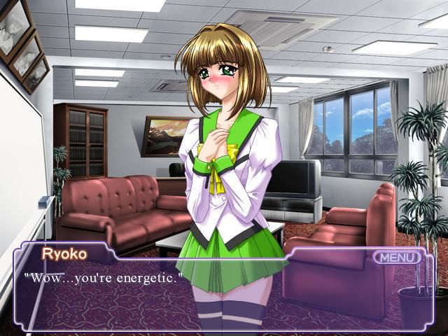 Slave Pageant (Windows) screenshot: Ryoko from the Student Body Council, also former Pageant Queen