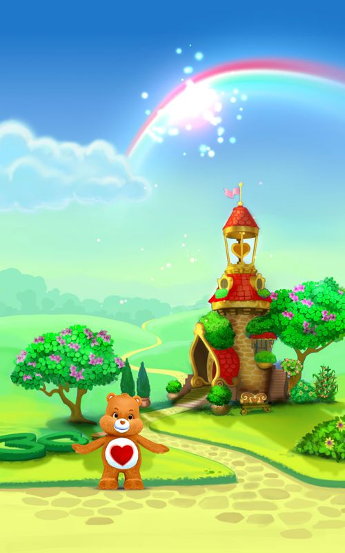 Care Bears: Belly Match (Android) screenshot: You get to see dancing bears when you complete a level.