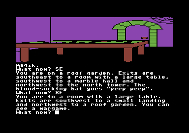 The Price of Magik (Commodore 64) screenshot: Bit of a satire on wargames here