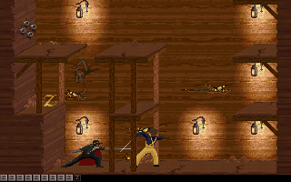 Zorro (DOS) screenshot: ...or using the sword