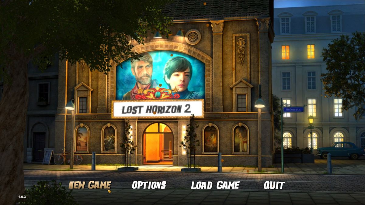 Lost Horizon 2 (Windows) screenshot: Title and Main Menu