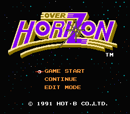 Over Horizon (NES) screenshot: Title screen