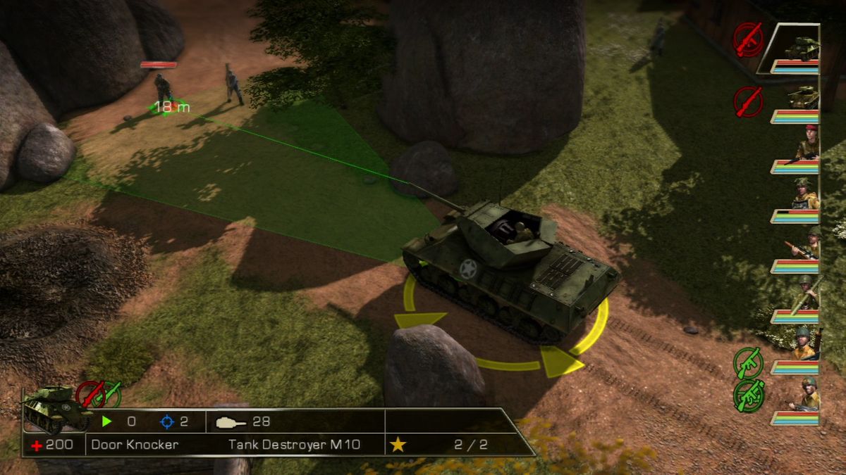 History Legends of War: Patton (PlayStation 3) screenshot: Tank without a mounted machine-gun is ineffective against infantry