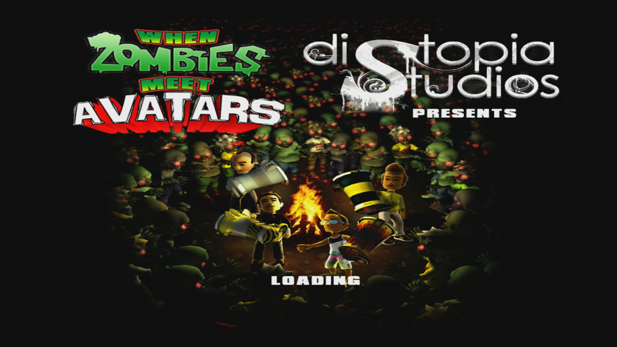 When Zombies Meet Avatars (Xbox 360) screenshot: Title screen (Trial version)