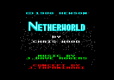 Netherworld (Amstrad CPC) screenshot: Title screen