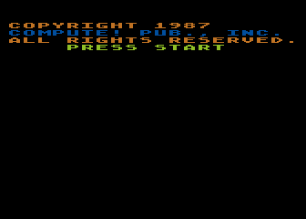 Climber 5 (Atari 8-bit) screenshot: Copyright screen