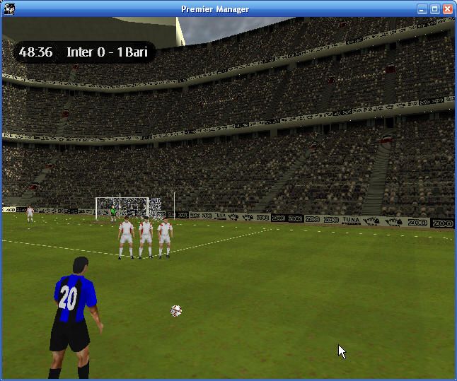 Premier Manager: 2002/2003 Season (Windows) screenshot: Depending on the options selected, dangerous plays can be seen using the 3D match engine.