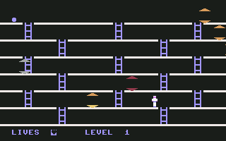 Climber 5 (Commodore 64) screenshot: Playing level 1