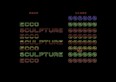 Soccer Pinball (Commodore 64) screenshot: High scores