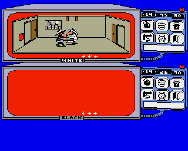 Spy vs Spy (Amiga) screenshot: The spies fight it out