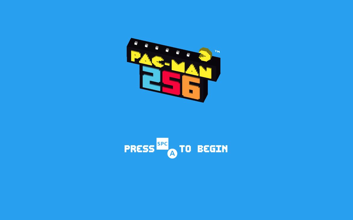 Pac-Man 256 (Windows) screenshot: Title screen