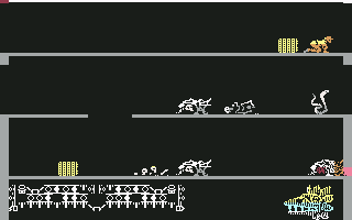 Aztec (Commodore 64) screenshot: Crawling your way into the next room