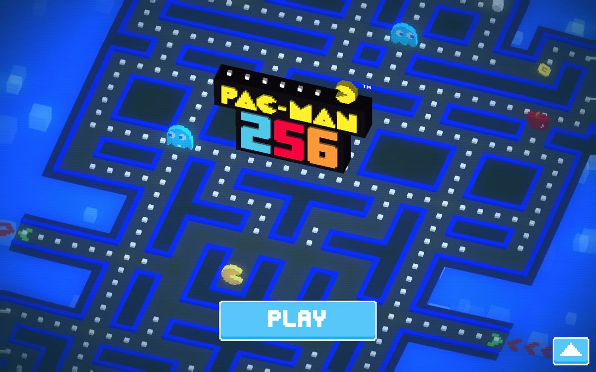 Pac-Man 256 (Windows) screenshot: The screen before starting a game for the first time.