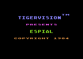 Espial (Atari 8-bit) screenshot: Title screen