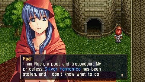 Ys I & II Chronicles (PSP) screenshot: Ys I: Reah, the poet and troubadour