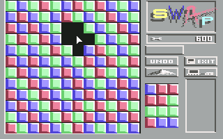Swap (Commodore 64) screenshot: I have made my first swap