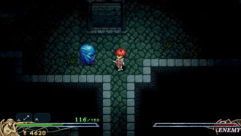 Ys I & II Chronicles (PSP) screenshot: Ys I: wow this monster is ugly