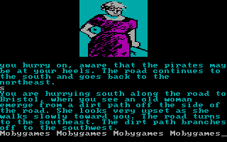 Treasure Island (DOS) screenshot: Old woman