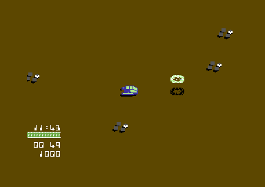 Power (Commodore 64) screenshot: Destroying an enemy