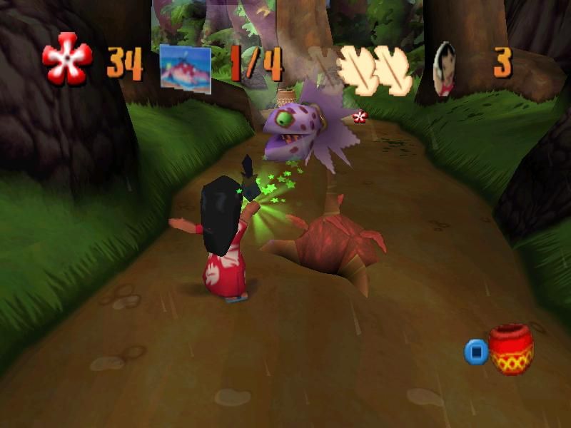 Disney's Lilo & Stitch: Trouble in Paradise (Windows) screenshot: Beware with the Plant!