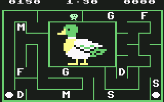 Alphabet Zoo (Commodore 64) screenshot: If it walks like a duck and quacks like a duck...