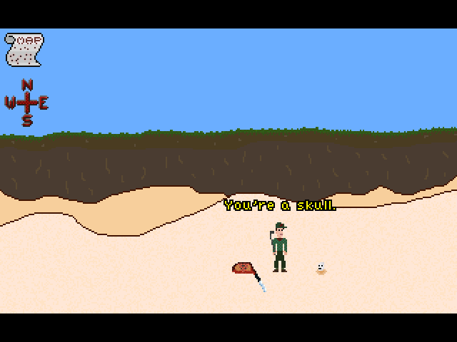 The Bunker (Windows) screenshot: Another talking skull