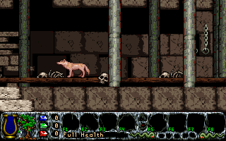 Inner Worlds (DOS) screenshot: Our heroine as a wolf