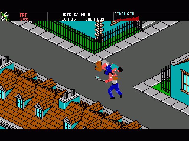 Street Fighting Man (DOS) screenshot: Using the crowbar
