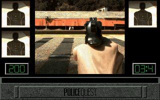 Daryl F. Gates Police Quest: Open Season (DOS) screenshot: Target practice