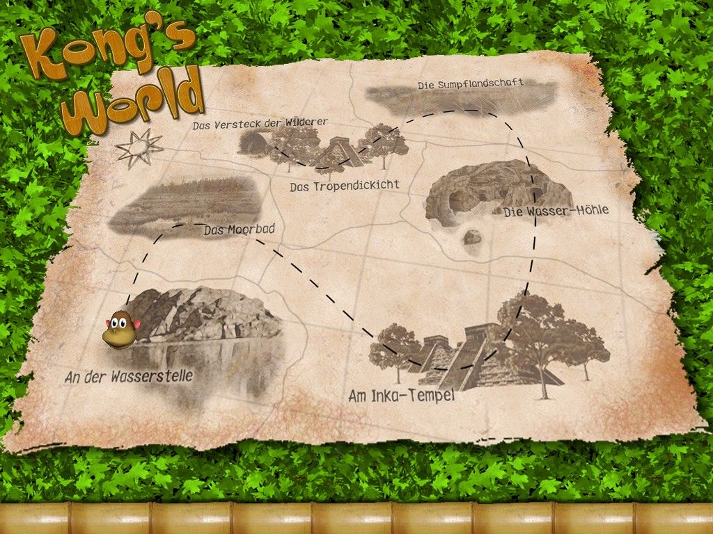 Kong's World (Windows) screenshot: Level map
