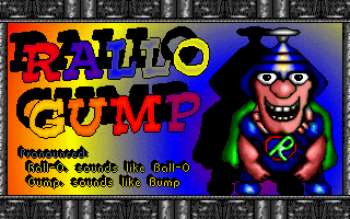 Rallo Gump (DOS) screenshot: Title screen