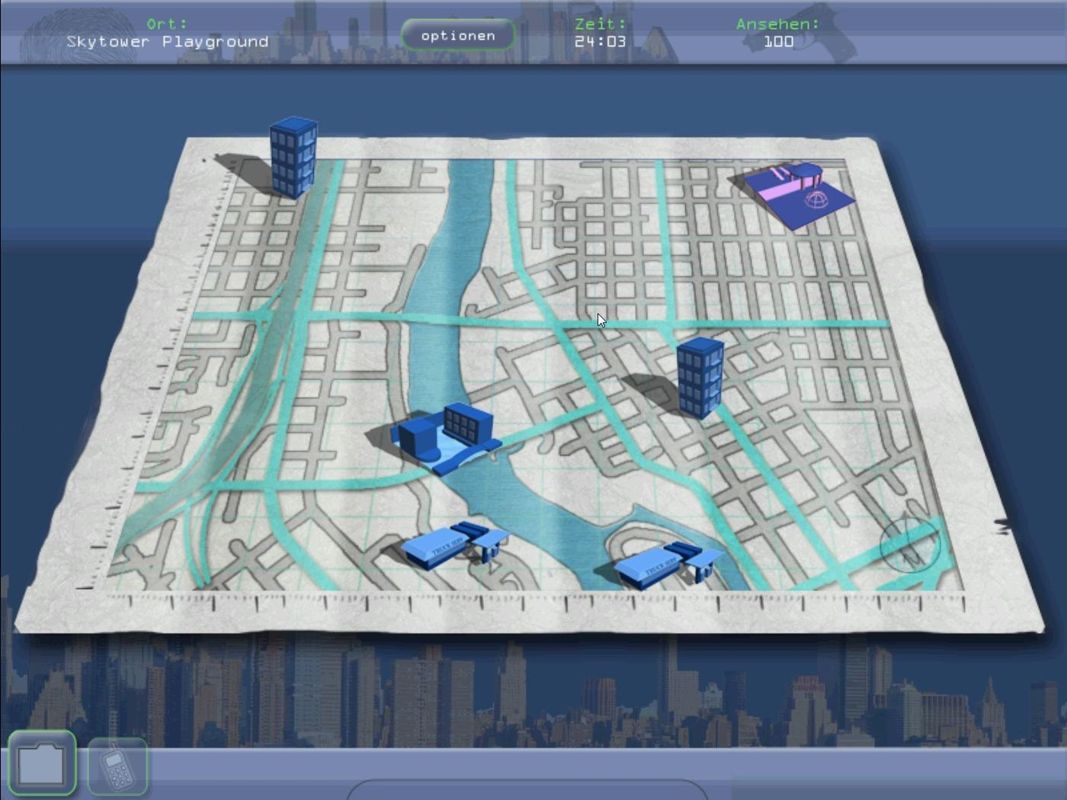 Mahjongg Investigations: Under Suspicion (Windows) screenshot: Map