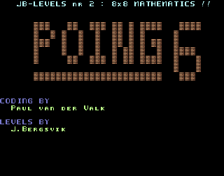 Poing 6 (Amiga) screenshot: Title screen