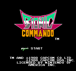 Bionic Commando (NES) screenshot: Title Screen