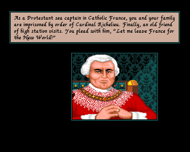 Sid Meier's Pirates! (Amiga) screenshot: The story of your life so far