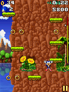 Screenshot of Sonic Jump (J2ME, 2005) - MobyGames