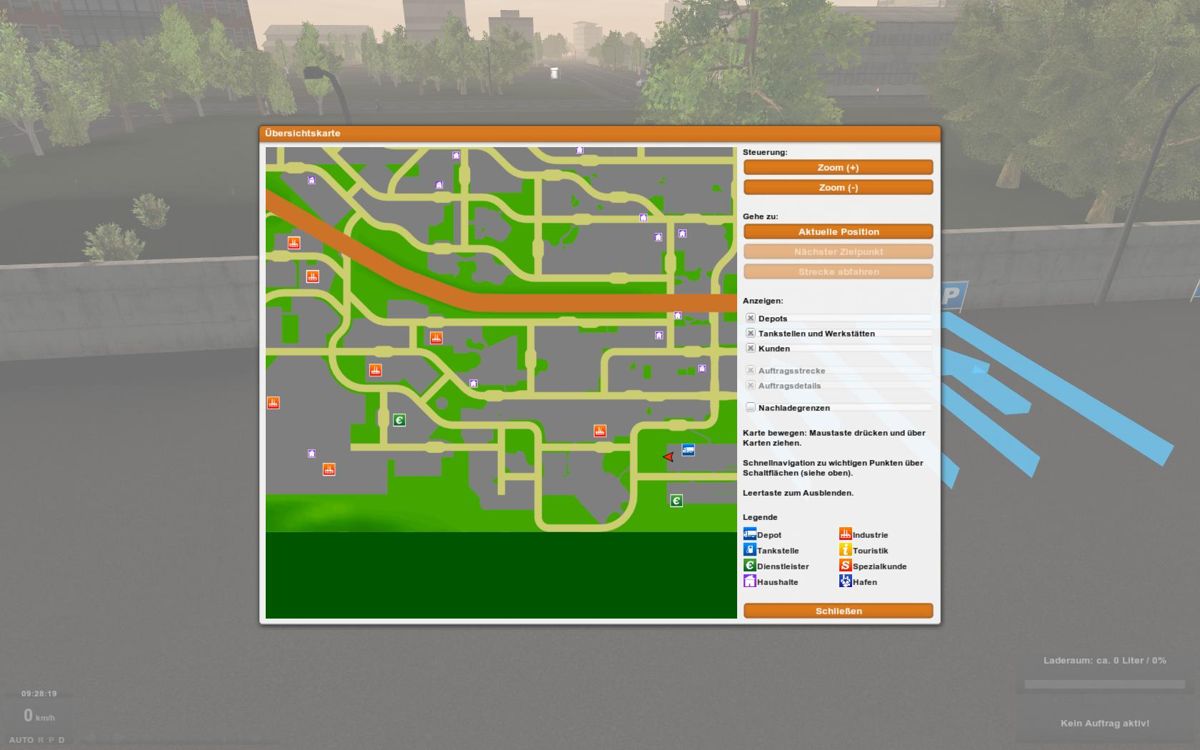 Garbage Truck Simulator (Windows) screenshot: Map