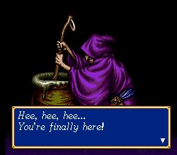 Shining Force II (Genesis) screenshot: Instead of a girl we have a witch now... hmm...