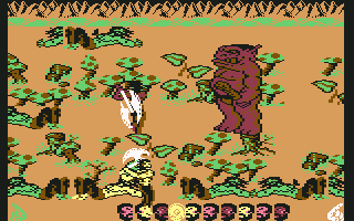 Betrayal (Commodore 64) screenshot: Man vs. Troll