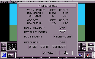 Virtual Reality Studio 2.0 (DOS) screenshot: One of the many interaction dialogs (MCGA)