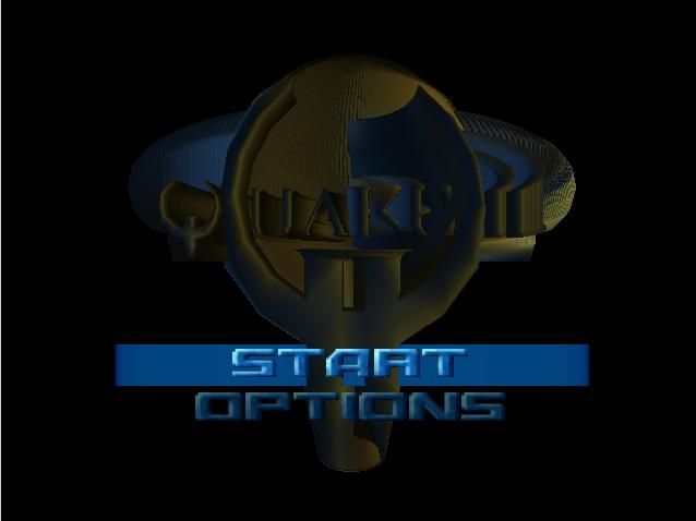 Quake II (Nintendo 64) screenshot: Start Menu