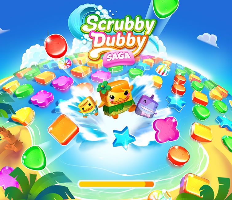 Scrubby Dubby Saga (Browser) screenshot: Title screen / Loading screen
