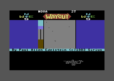 Wayout (Commodore 64) screenshot: A 'strafe' move would be handy here