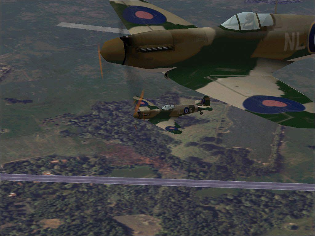 Microsoft Combat Flight Simulator: WWII Europe Series (Windows) screenshot: Spitfire1