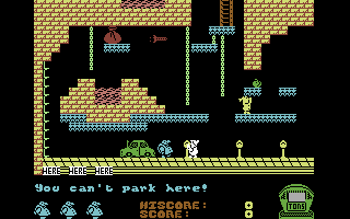 Chubby Gristle (Commodore 64) screenshot: Starting position