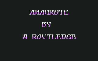 Amaurote (Commodore 64) screenshot: Title