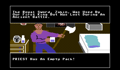 Realms of Darkness (Commodore 64) screenshot: Receiving a Quest